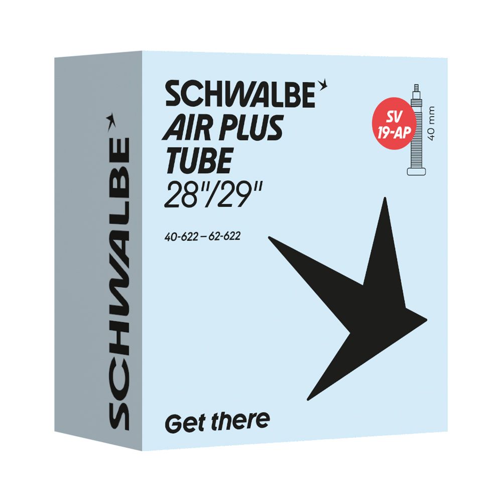 Schwalbe binnenband Sv19Ap Air Plus 28 inch, 28x1.50 tot 29x2.40, Fv 40mm, voor fietsbanden.