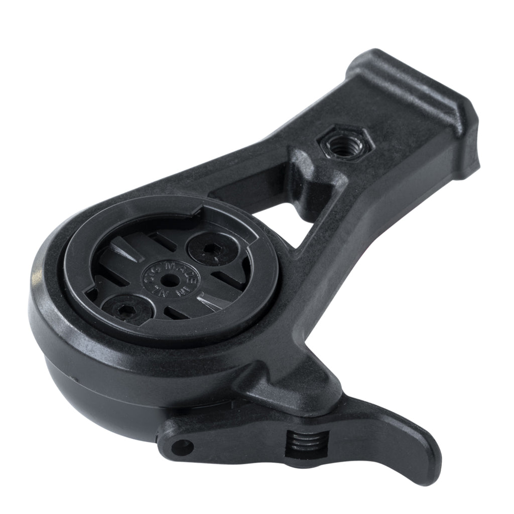 CloseTheGap HideMyBell Zwarte SD GPS houder voor naadloze bevestiging van GPS-apparaten op fietsen.