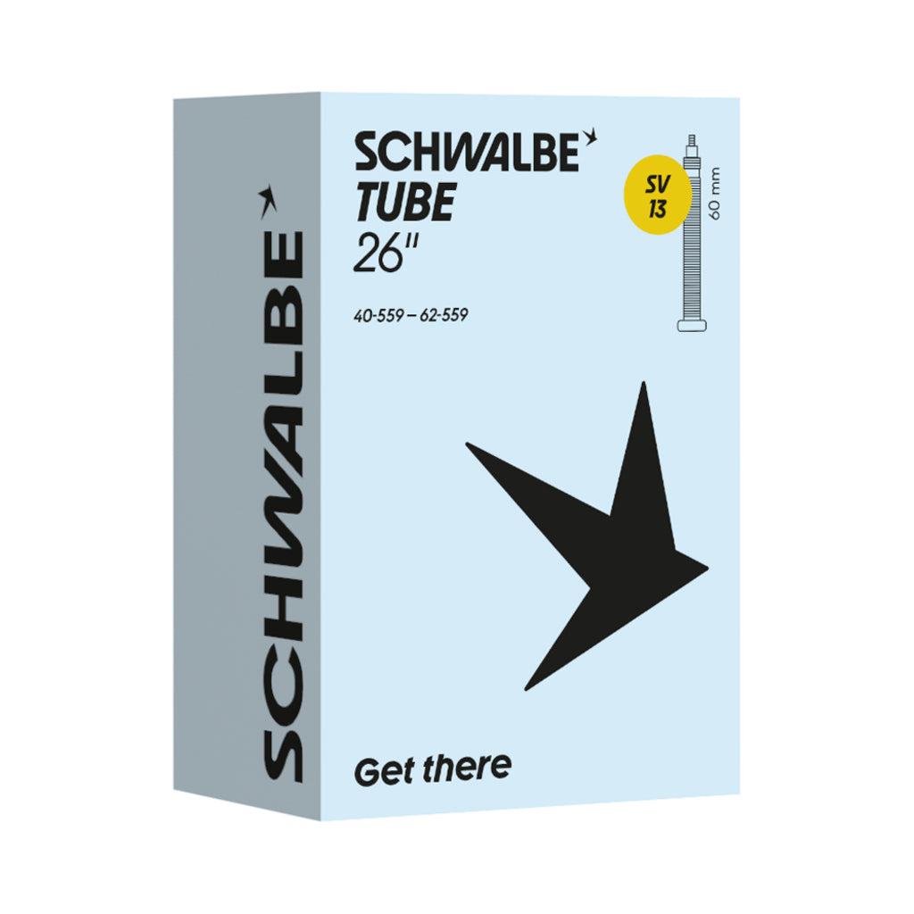 Schwalbe binnenband voor 26 inch fiets, ventiel 60mm, geschikt voor bandenmaat 40-62-559, ventieltype SV13+