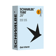 Schwalbe binnenband 28 inch met ventiel, 40 mm, geschikt voor 28/32-622/630 velgen, volledig zichtbaar in de afbeelding