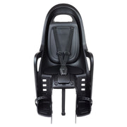 Polisport Groovy MIK-HD zwart achterzitje voor fiets, comfortabel en veilig voor kinderen, geschikt als fietsstoeltje achter.