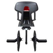 Polisport Guppy Junior MIK-HD zwart fietsachterzitje voor kinderen, bevestiging op de achterdrager, comfortabel en veilig.