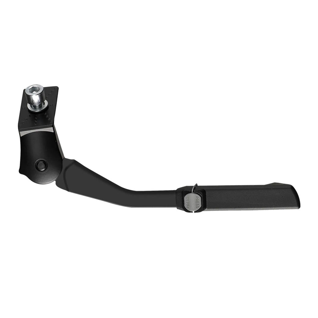 Ursus standaard Easy Mini, verstelbare middenstandaard voor 16, 20 en 24 inch fietsen, zwart aluminium.