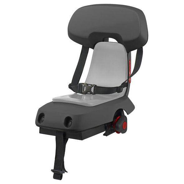 Polisport Guppy Junior kinderfietsstoeltje achter met bagagedragerbevestiging, geschikt tot 35 kg, zwart en comfortabel voor kinderen