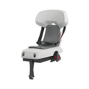 Polisport Guppy Junior kinderzitje achter op fiets, met bagagedragerbevestiging, geschikt tot 35 kg, in zwart en grijs.