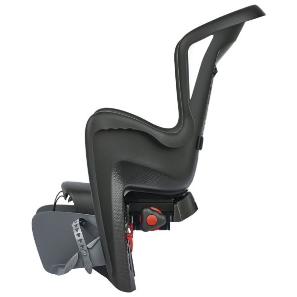 Polisport Bilby Maxi kinderfietsstoel achter, zwart/grijs, 5-punts veiligheidsgordel, montageframe voor fiets.
