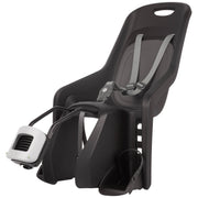 Polisport Bubbly Maxi+ achter fietsstoeltje voor kinderen, zwart/donkergrijs, bevestiging op frame, veilige en comfortabele kinderzitje