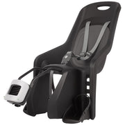 Polisport Bubbly Maxi+ CFS achterzitje voor fiets, zwart/donkergrijs, bevestiging op bagagedrager, comfortabel kinderzitje