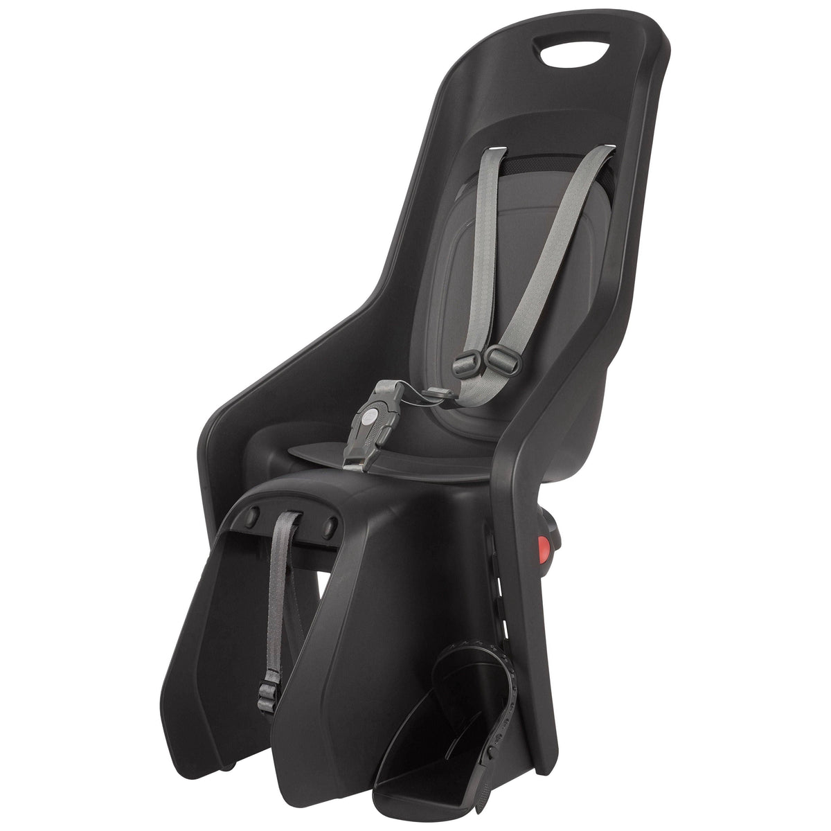 Polisport Bubbly Maxi+ CFS achterzitje voor fiets met bagagedrager, zwart/donkergrijs, comfortabel en veilig voor kinderen