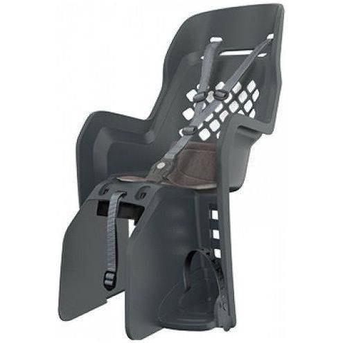 Polisport Joy Black Edition kinderzitje achter met dragerbevestiging voor fietsen, zwart, comfortabele kinderzitplaats op fiets