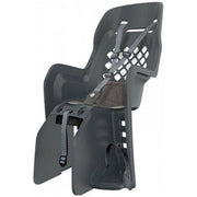 Polisport Joy Black Edition kinderzitje achter met dragerbevestiging voor fietsen, zwart, comfortabele kinderzitplaats op fiets