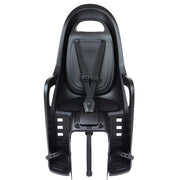 Polisport Groovy Cfs kinderfietsstoeltje achter, zwart, met bevestiging voor drager, geschikt voor kinderen, veilige fietsaccessoire