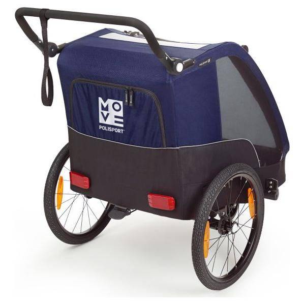 Polisport Kindertrailer Met Wandelkit - Grijs/Blauw - Le Coq Wielerartikelen