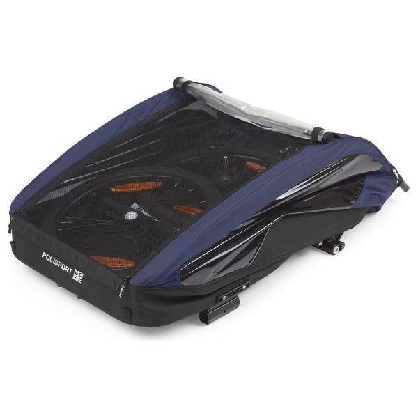 Polisport Kindertrailer Zonder Wandelkit - Grijs/Blauw - Le Coq Wielerartikelen