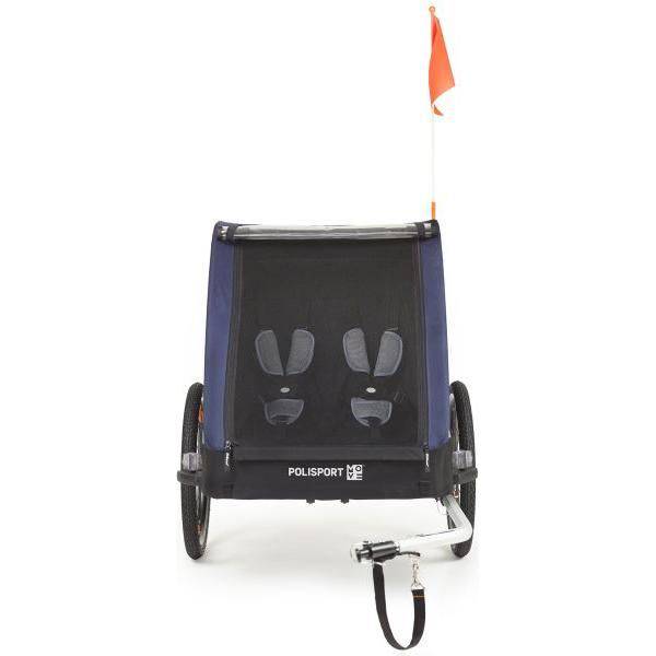 Polisport Kindertrailer Zonder Wandelkit - Grijs/Blauw - Le Coq Wielerartikelen