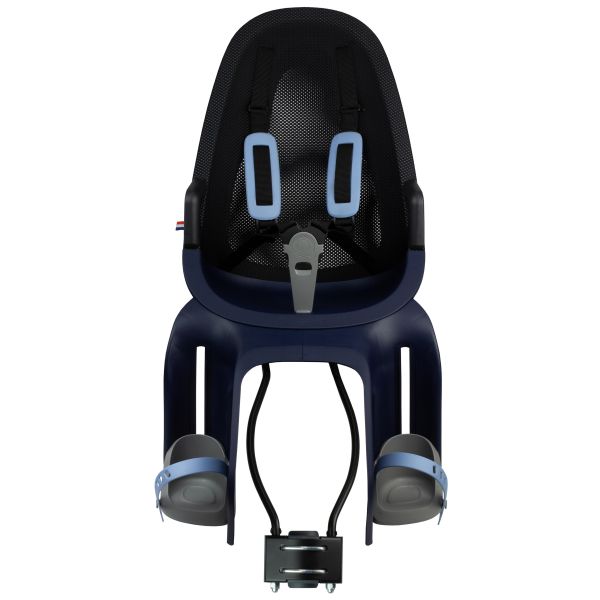 Qibbel Air kinderzitje achter voor fiets, framebevestiging, geschikt voor kinderen tot 2,5 kg, veilig en comfortabel.