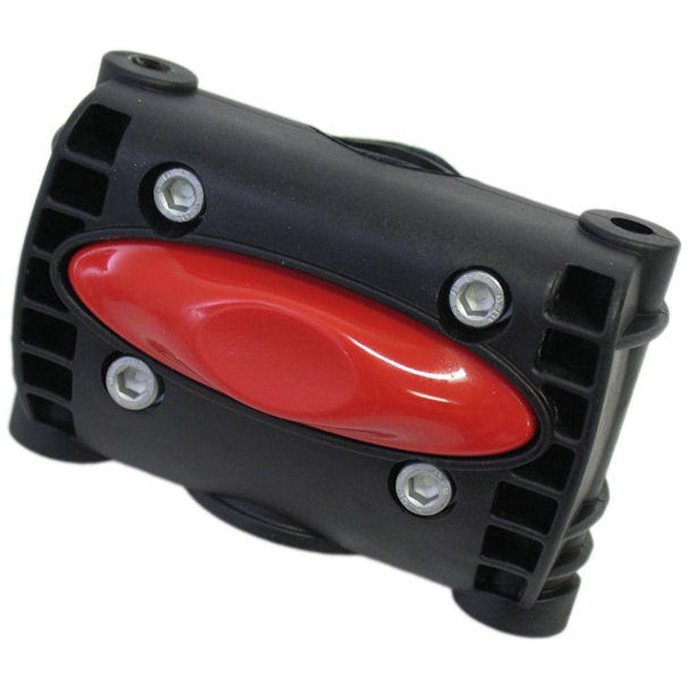 Zwarte Polisport framehouder voor Bilby, Koolah, Boodie en Joy fietsaccessoires, geschikt voor Ø28/40 mm framebuizen.