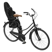 Thule Yepp 2 Maxi framebevestiging voor kinderzitje achter op fiets met dualbeam-ophangsysteem, zwart en stevig.