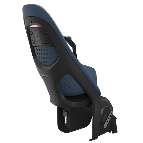 Thule Yepp 2 Maxi achterzitje voor kinderen, bevestiging op fietsframe met dualbeam-ophangsysteem, geschikt voor achterdragers.