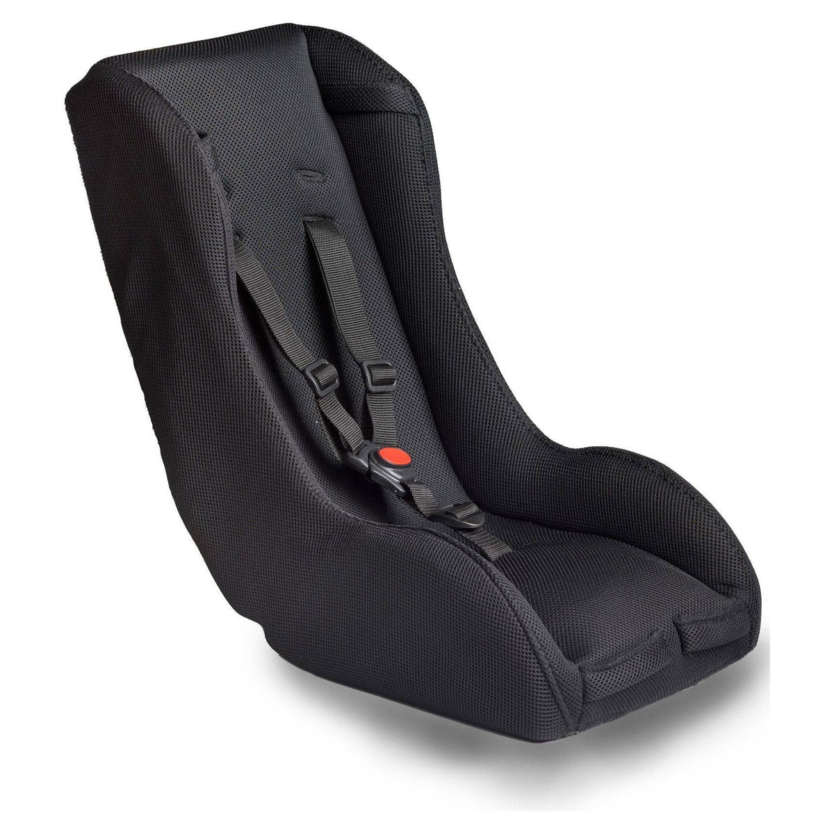 Zwart peuterschaal voor bakfiets of fietskar Melia 4S Comfort, geschikt voor kinderen van 7 tot 18 maanden.