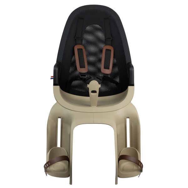 Siège enfant arrière pneumatique Qibbel avec fixation porte-bébé (CFS) - Cappuccino