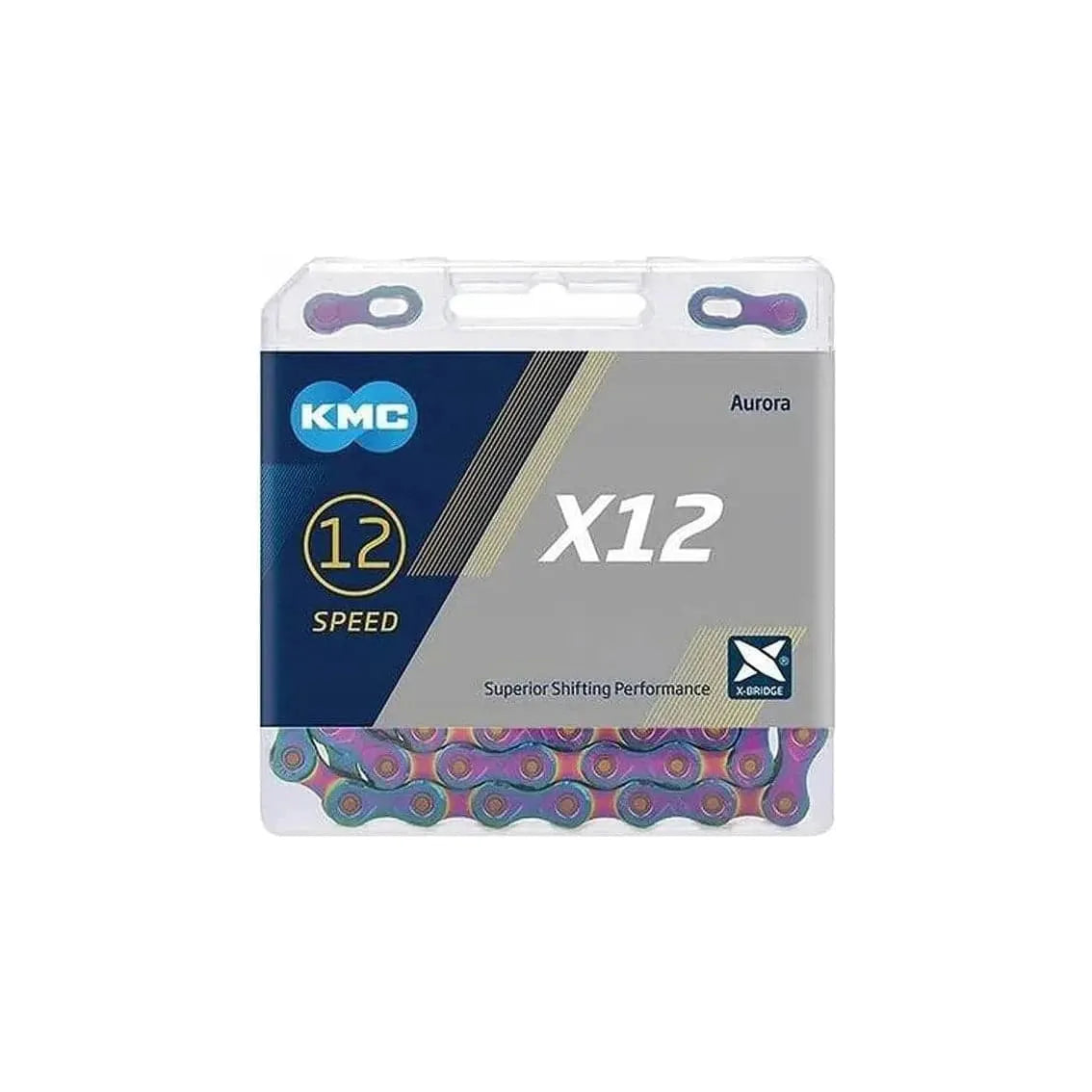 Kmc Ketting X12 Aurora Blauw 126 Schakels - Le Coq Wielerartikelen