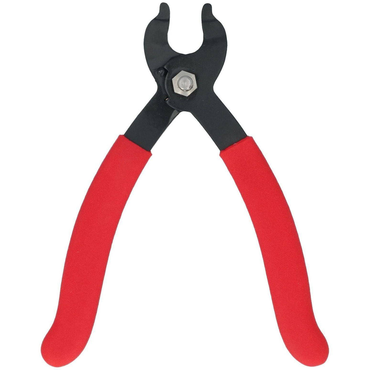Cyclus missinglinktang met rood handvat voor kettingschakels, stevig gereedschap voor het los- en vastmaken van kettingen.