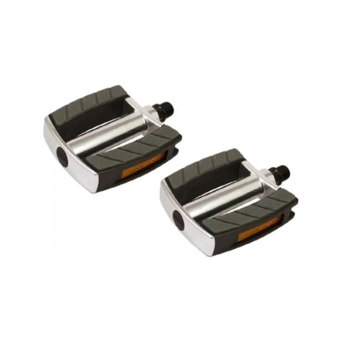 Zwarte Marwi SP-2828 aluminium pedalen met antislip voor stads- en E-bikes, geschikt voor comfortabel fietsen.