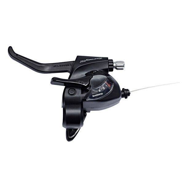 Shimano Shifter-/Remhendel 3 Speed Tourney St-Tx800 Links - 2-Vingers - Zwart - Le Coq Wielerartikelen