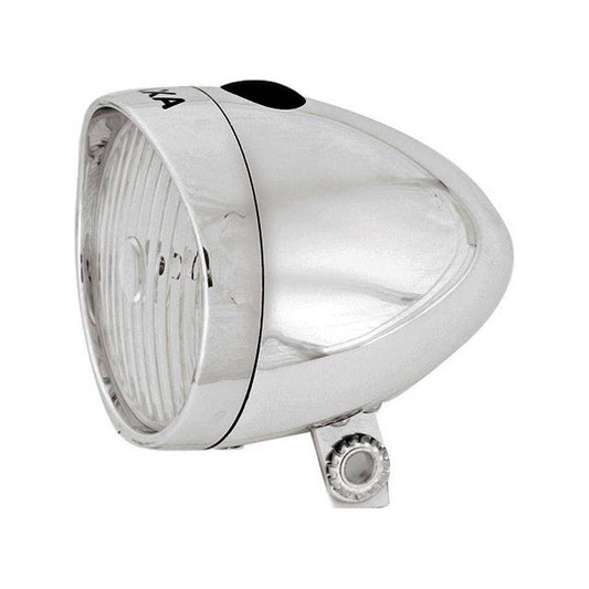 Koplamp Axa Classic Op Batterijen - Zilver (Op Kaart) - Le Coq Wielerartikelen