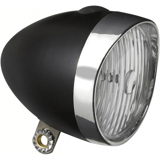 Edge Koplamp Retro 3 X  Led - Met Batterijen-  Zwart/Chroom (Werkplaatsverpakking) - Le Coq Wielerartikelen