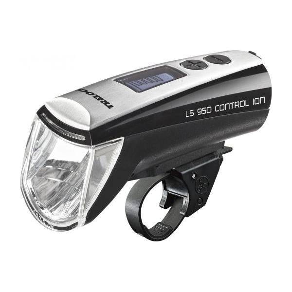 Trelock koplamp LS950 Control Ion met 70 Lux, inclusief houder, voor fietsverlichting en zichtbaarheid.