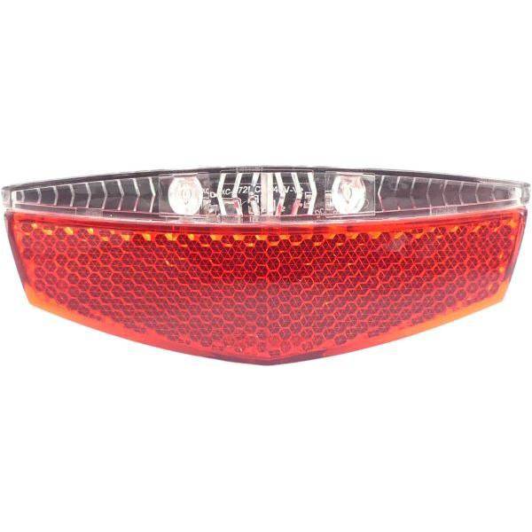 Edge City Slimline dragerachterlicht 80 mm voor E-bike, helder rood LED-achterlicht met bevestigingsbeugel en compatibiliteit 6-48 V.