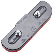 Trelock Dragerachterlicht LS613 Duo Flat, achterlicht met montageverpakking, zichtbaar op fietsachterzijde.