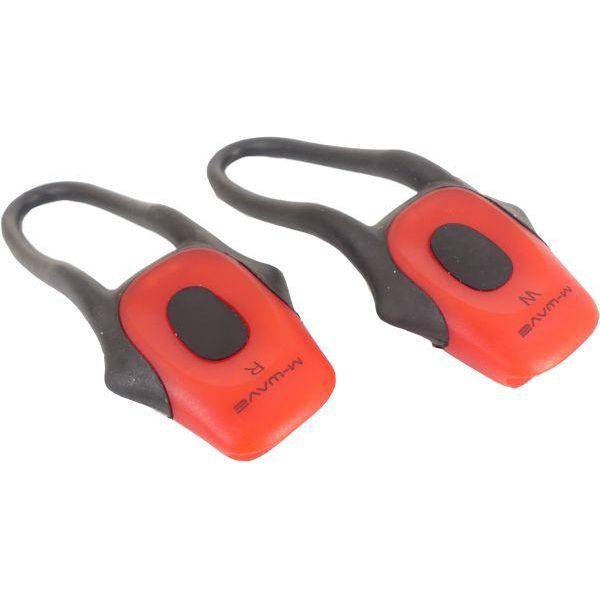M-Wave Cobra verlichtingset met voor- en achterlichten, geschikt voor fietsveiligheid en zichtbaarheid.