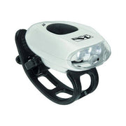 Mini LED verlichtingset Cobra 3 van M-Wave met witte en rode LED's voor fietsverlichting, zichtbaar in actie op de fiets.