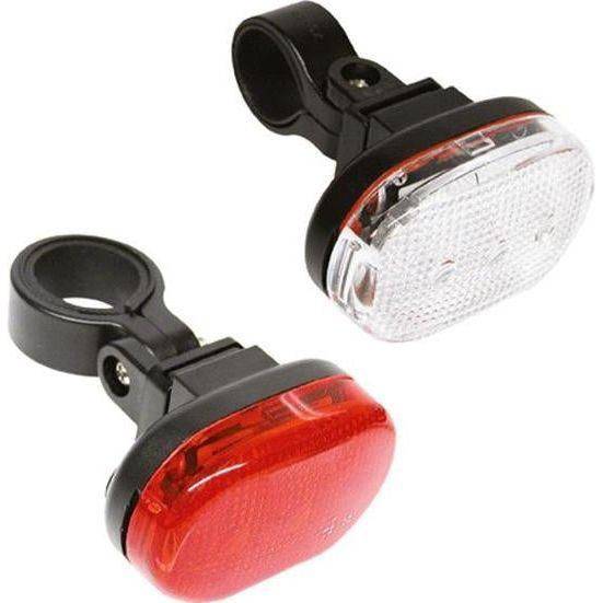 Edge Ledverlichtingset City - 3 Led - Voor + Achter - Inclusief Batterijen - Le Coq Wielerartikelen