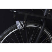 Spanninga Swingo Xdo led koplamp met reflector en dynamo-aansluiting, chroomkleurige fietsverlichting voor veilig fietsen