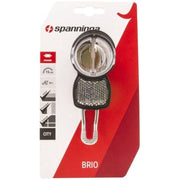 Spanninga Brio Xdo Dynamo koplamp met helder licht en stevige behuizing, geschikt voor fietsverlichting.