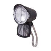 Spanninga Brio Xdo koplamp voor dynamo, heldere fietslamp met bevestigingsbeugel, geschikt voor stadsfietsen en e-bikes.