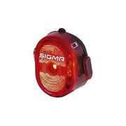 Sigma Nugget II achterlicht zonder knipperstand, compact en helder achterlicht voor fietsverlichting, zwart kunststof behuizing.