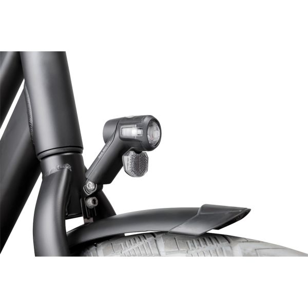 Zwarte Axa Nox Sport autokoplamp met 12 lux, automatische uitschakeling en batterij, zichtbaar in de afbeelding