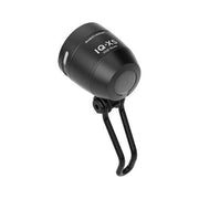 Busch & Müller Lumotec IQ-Xs koplamp voor e-bike, high beam, 9-48V, 100/150 Lux, helder licht zichtbaar in de afbeelding.