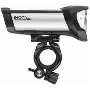 Busch & Müller Ixon Core USB koplamp in zilver met 50 lux lichtsterkte, geschikt voor fietsverlichting en veilig fietsen.