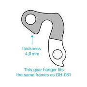 Marwi derailleurpad GH-013, compatibel met diverse merken, close-up van het zachte remkussen voor fietsversnellingen