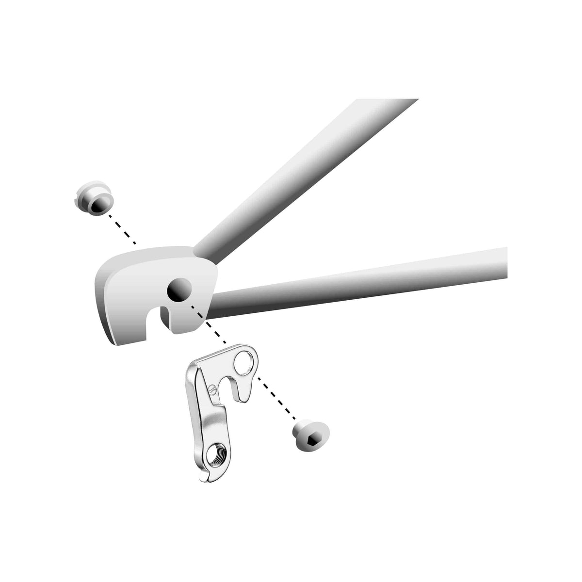 Marwi GH-134 derailleurpad voor fiets, zwart met merknaam, zichtbaar op de afbeelding.