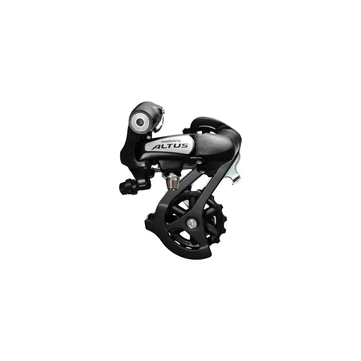 Shimano Acera achterderailleur 7/8-speed in zwart voor mountainbike of stadsfiets, zichtbaar op werkplaatsverpakking