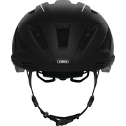 Abus Pedelec 2.0 Velvet Black speed pedelec helm met geïntegreerde regenkap, zwart met comfortabele pasvorm en ventilatie.