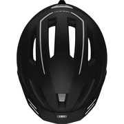 Abus Pedelec 2.0 Velvet Black speed pedelec fietshelm met geïntegreerde regenkap en ventilerende top, zwart van kleur