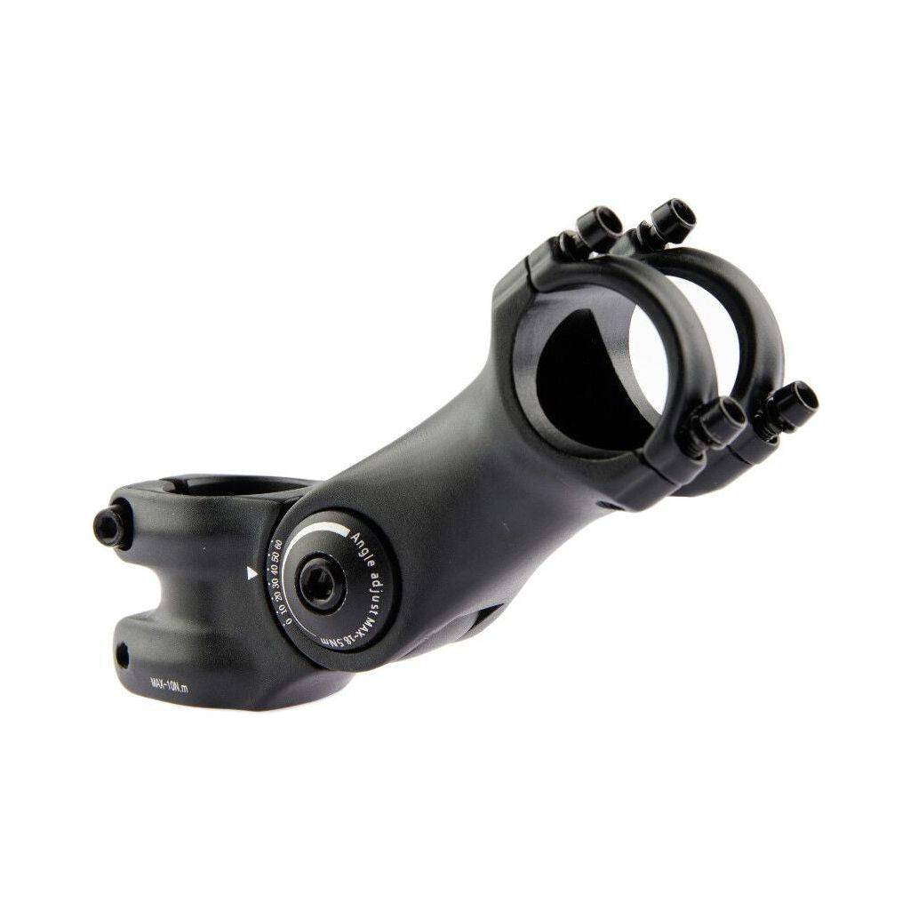 Zwarte Primax E stuurpen met 105 mm extensie, voor balhoofdbuis Ø28,6 mm en klemdiameter Ø31,8 mm, zichtbaar op de afbeelding.